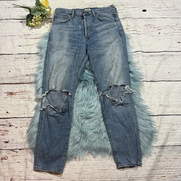 Citizens of Humanity Liya High Rise Classic Fit Torn Distressed Jeans - Picture 2 of 11